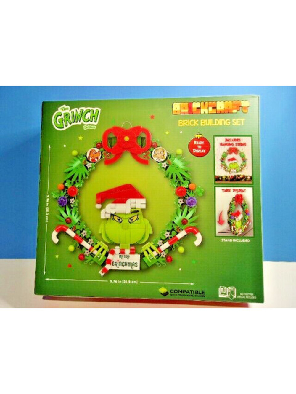 The Grinch Wreath Christmas Brickcraft Building Set Holiday Toy 523 Pieces New